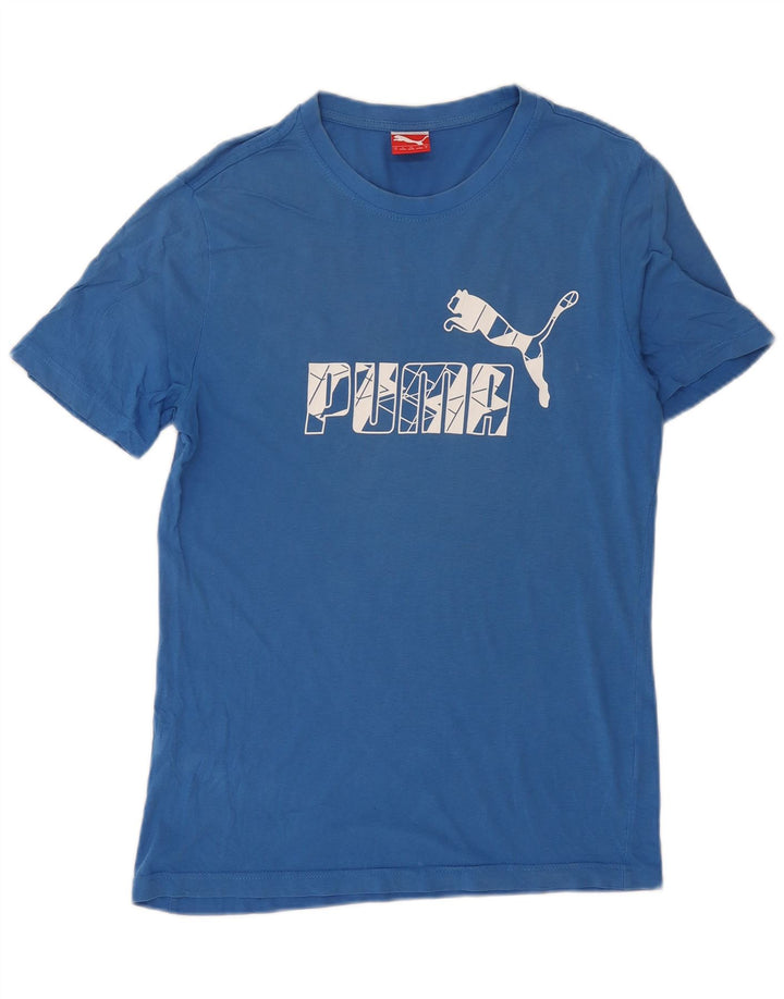 Мужская футболка с рисунком Puma, маленькая синяя