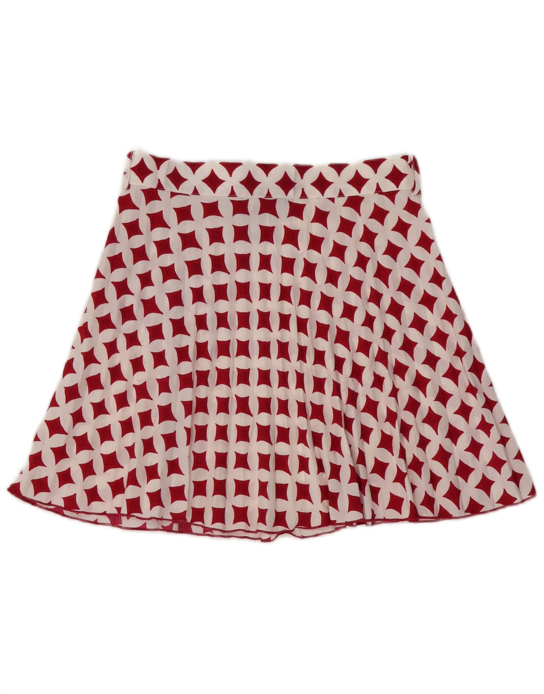 Женская мини-юбка Zara Medium W28, белая с геометрическим узором