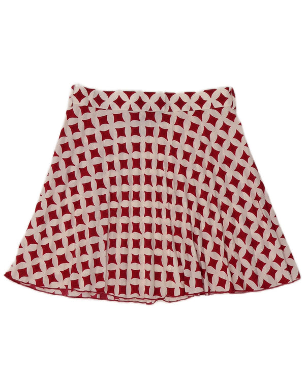 Женская мини-юбка Zara Medium W28, белая с геометрическим узором