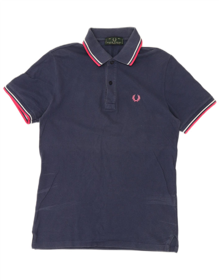 Мужская рубашка поло FRED PERRY, маленькая, темно-синяя