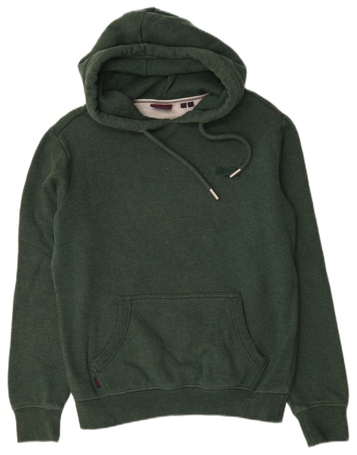 Мужской джемпер с капюшоном Superdry, маленький зеленый, хлопок