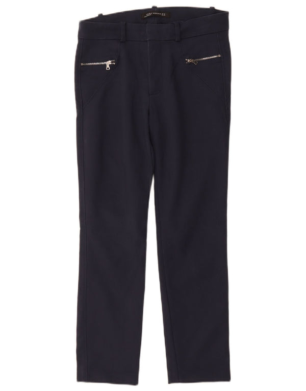 Женские узкие повседневные брюки Zara XS W25 L25 темно-синие