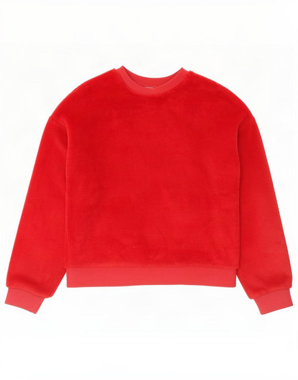 Женский флисовый джемпер оверсайз Marks & Spencer UK 6 XS, красный хлопок