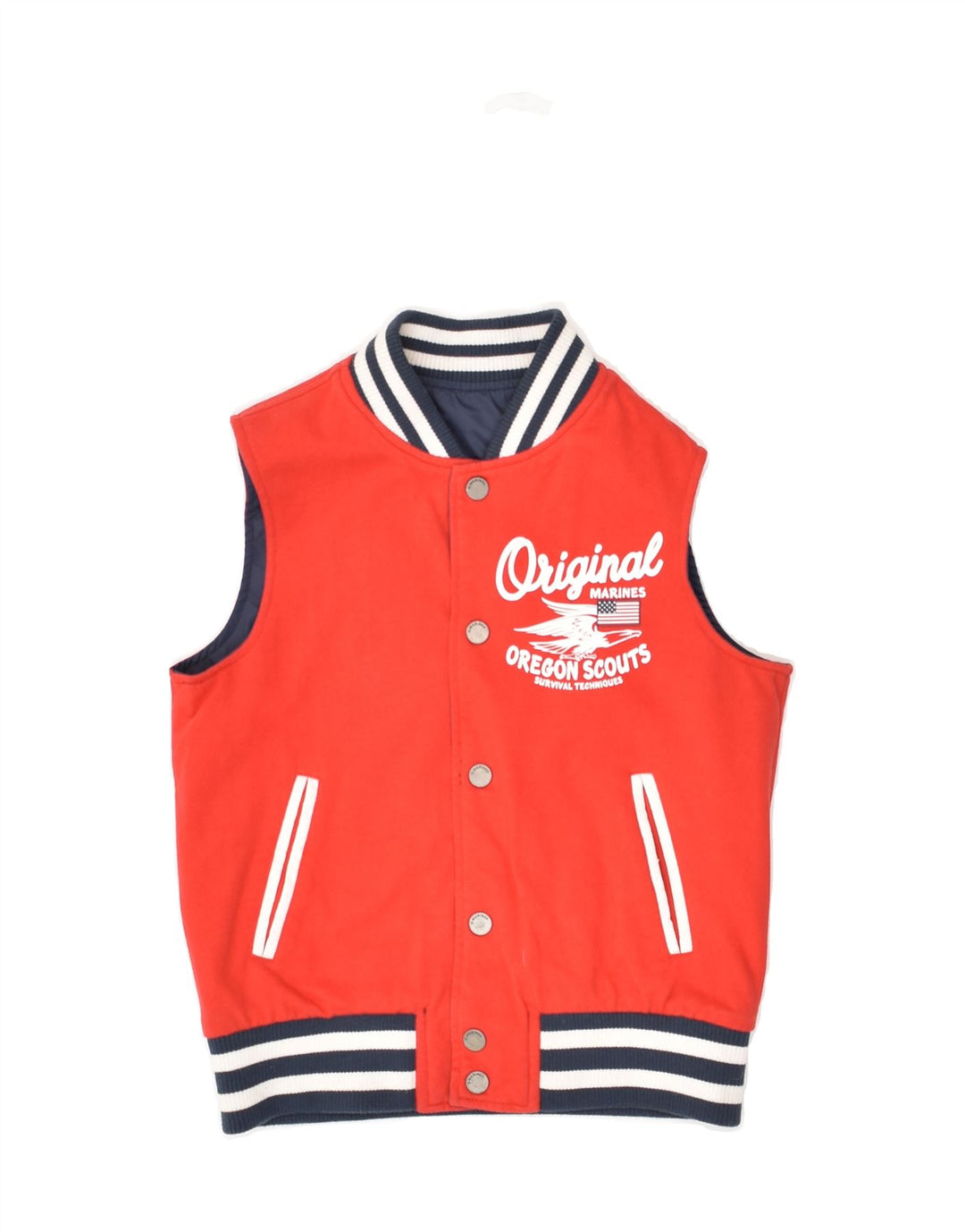 VINTAGE Boys Graphic Gilet 7-8 Years Red Animal Print Cotton | Vintage Vintage | Thrift | Second-Hand Vintage | Used Clothing | Messina Hembry 