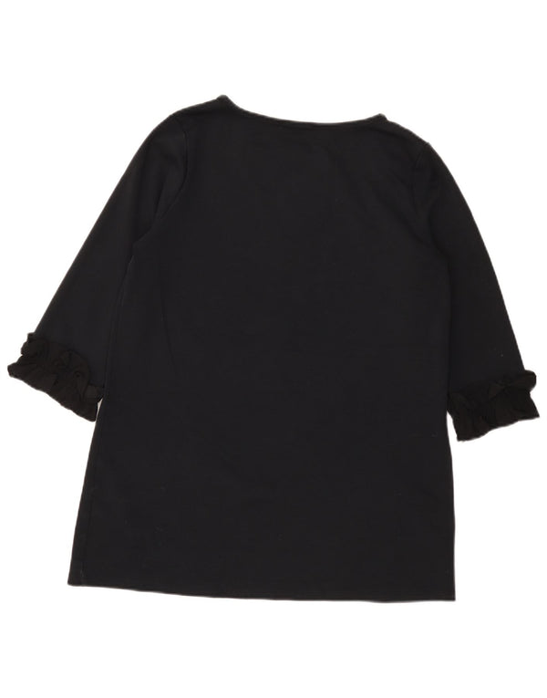 Женская туника с рукавом 3/4 Marks & Spencer UK 12, средний черный хлопок