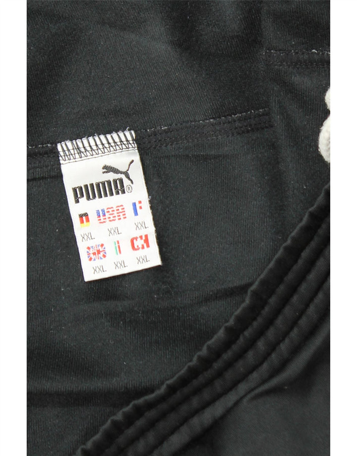 PUMA Mens Graphic Tracksuit Trousers 2XL  Black Colourblock Polyester