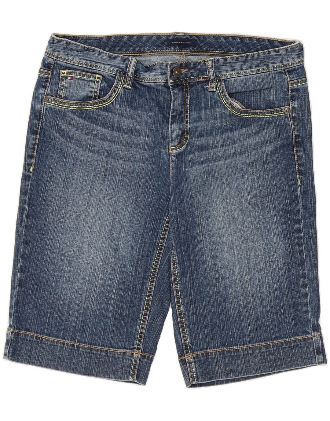 TOMMY HILFIGER Womens Denim Shorts US 12 Large W34  Blue Vintage Tommy Hilfiger and Second-Hand Tommy Hilfiger from Messina Hembry 