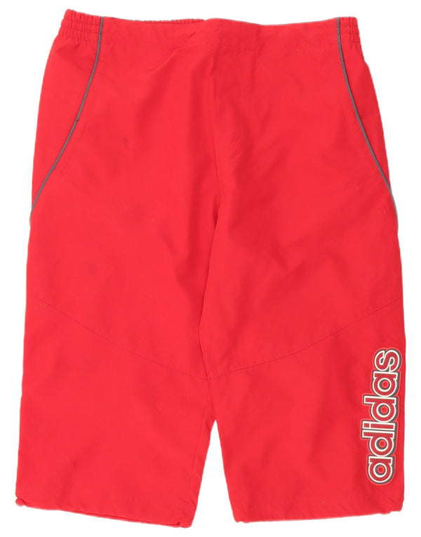 ADIDAS Mens Graphic Bermuda Sport Shorts Large  Red Polyester