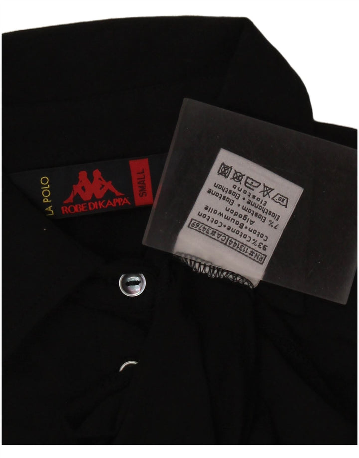 Женская рубашка поло KAPPA UK 8, маленькая, черный хлопок