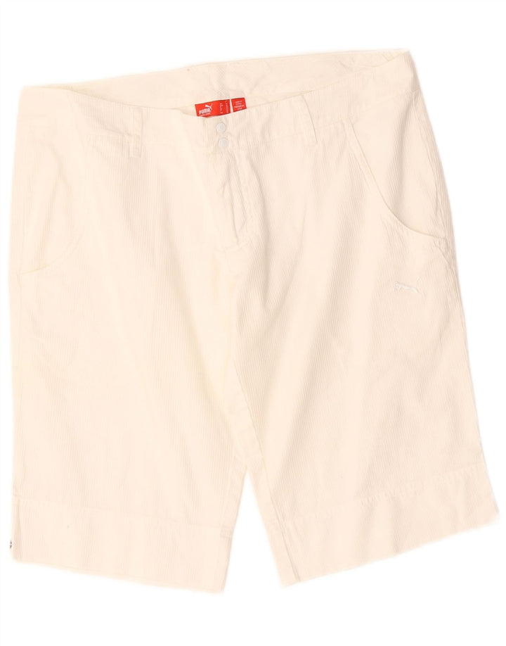 Женские повседневные шорты Puma UK 12 Medium W34, белые в тонкую полоску