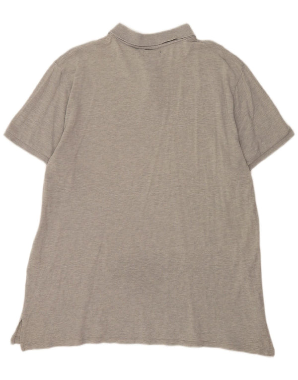 Мужская рубашка поло Polo Ralph Lauren 2XL серая, хлопок