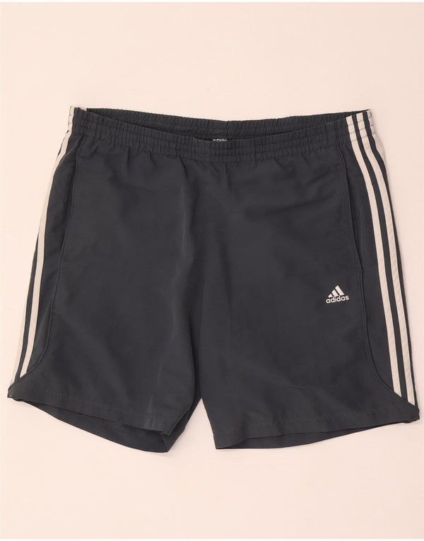 Мужские спортивные шорты Adidas Climalite среднего серого цвета из полиэстера