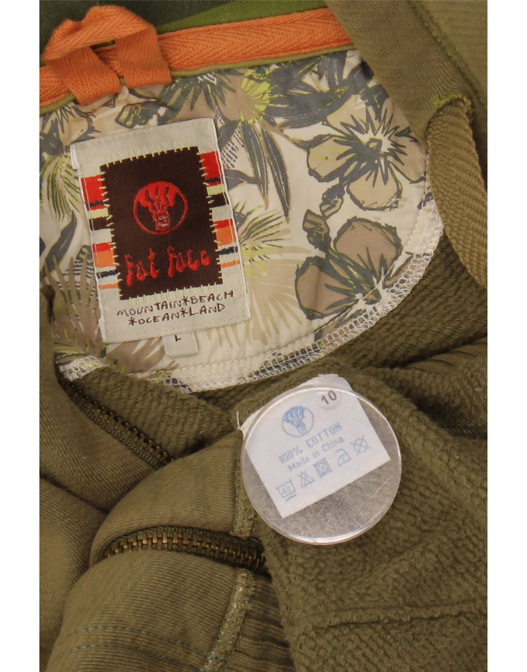 Мужской свитер с капюшоном на молнии для толстого лица, большой хлопок цвета хаки