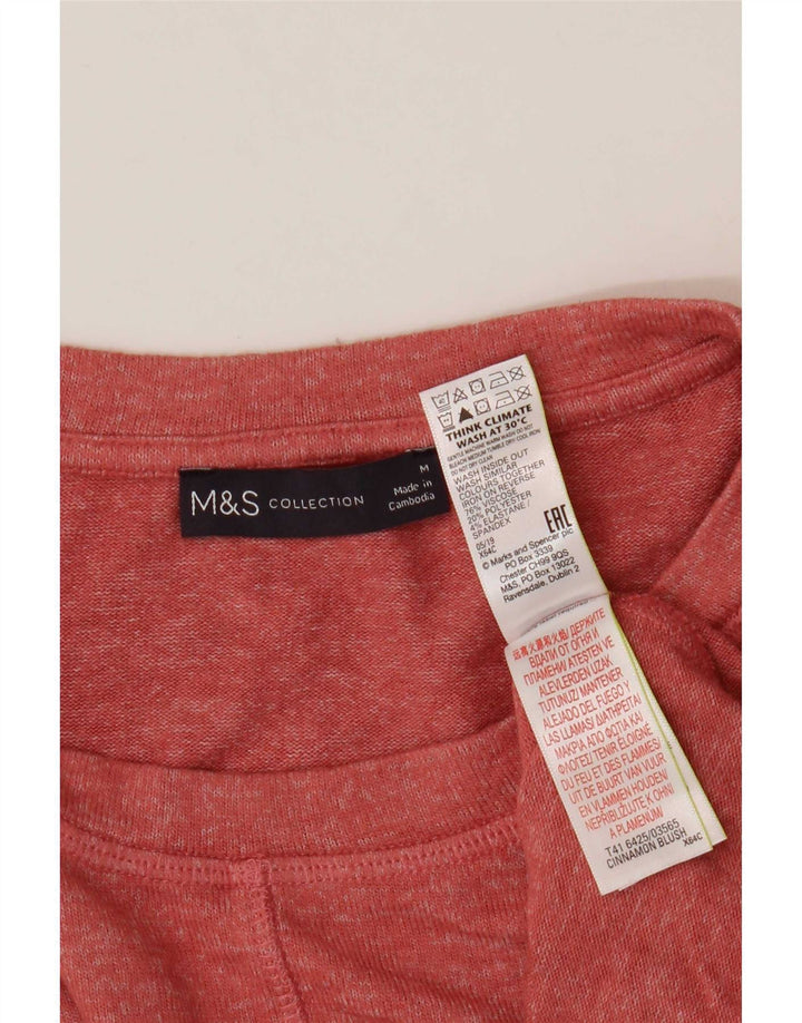 Женская футболка Marks & Spencer Top UK 14, средний красный, вискоза