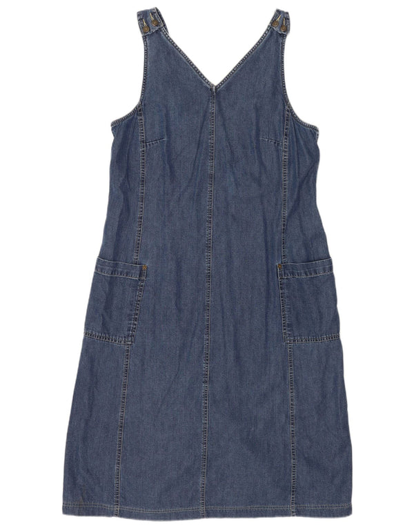 Marks & Spencer Womens St. Michael Denim Dungaree Dress UK 16 Large Blue
