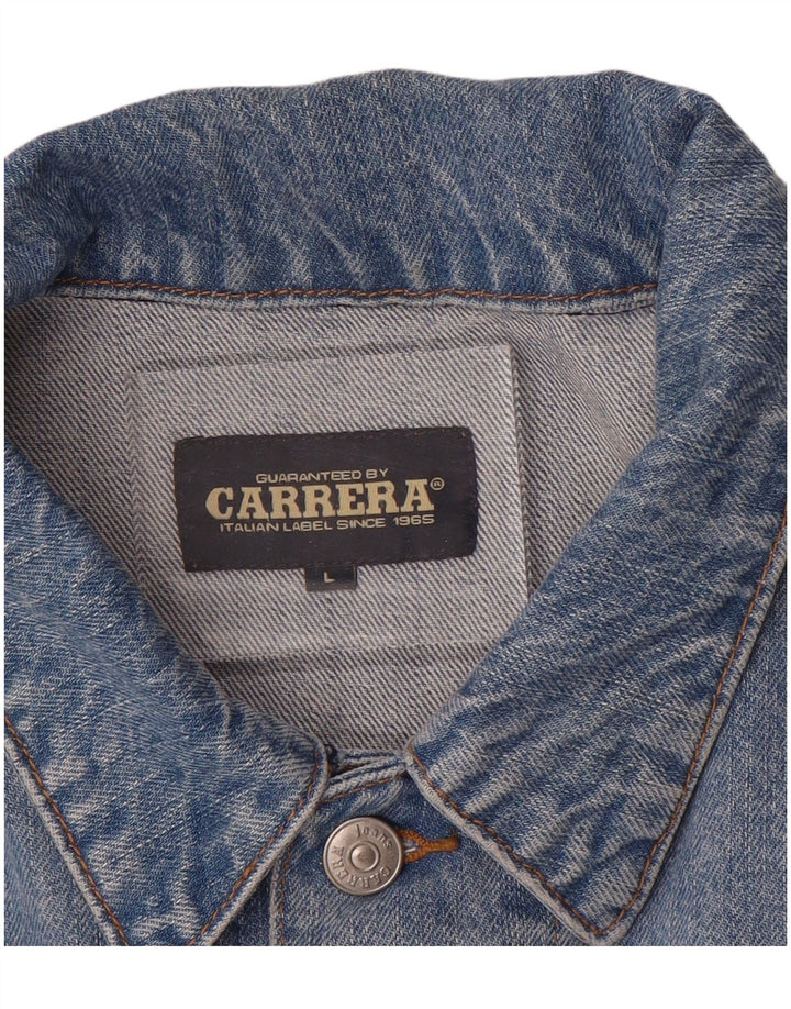 Мужская джинсовая куртка CARRERA UK 40, большая синяя, хлопок