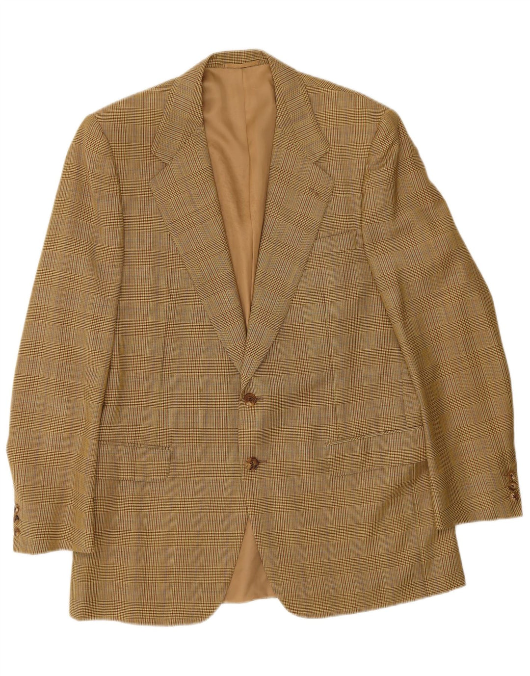 Мужской пиджак Gieves & Hawkes на 2 пуговицах, Великобритания, 42 XL, коричневый, шерсть с узором «гусиные лапки»