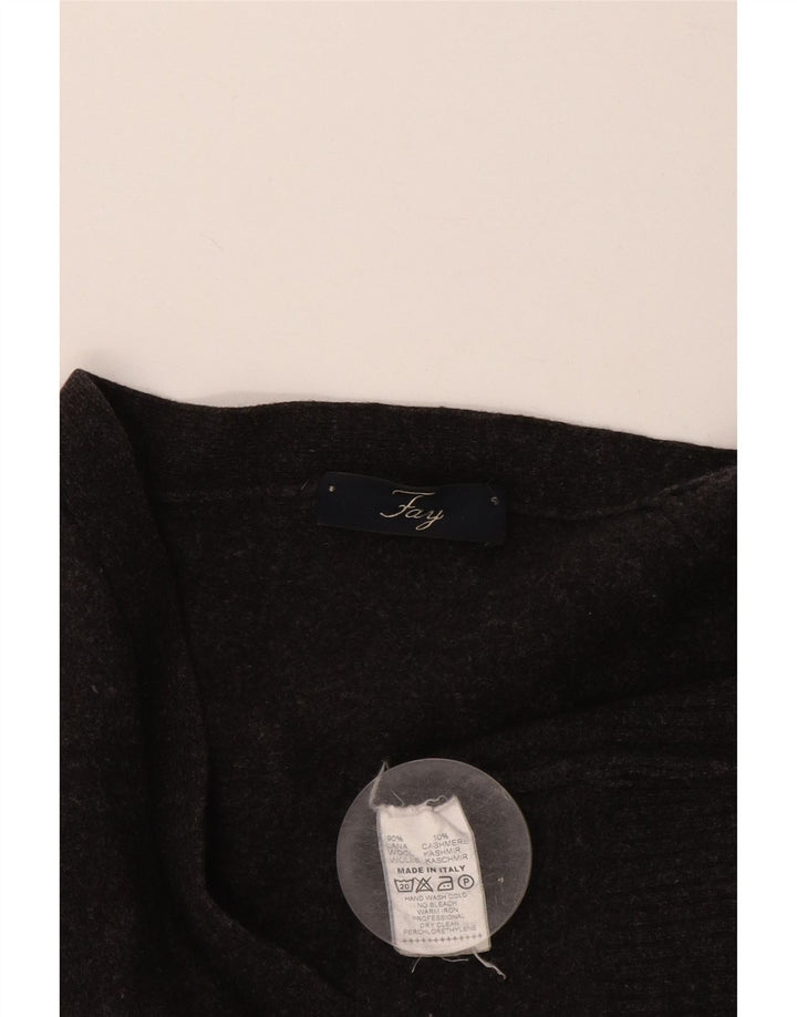 Мужской кардиган Fay, маленький серый шерстяной свитер