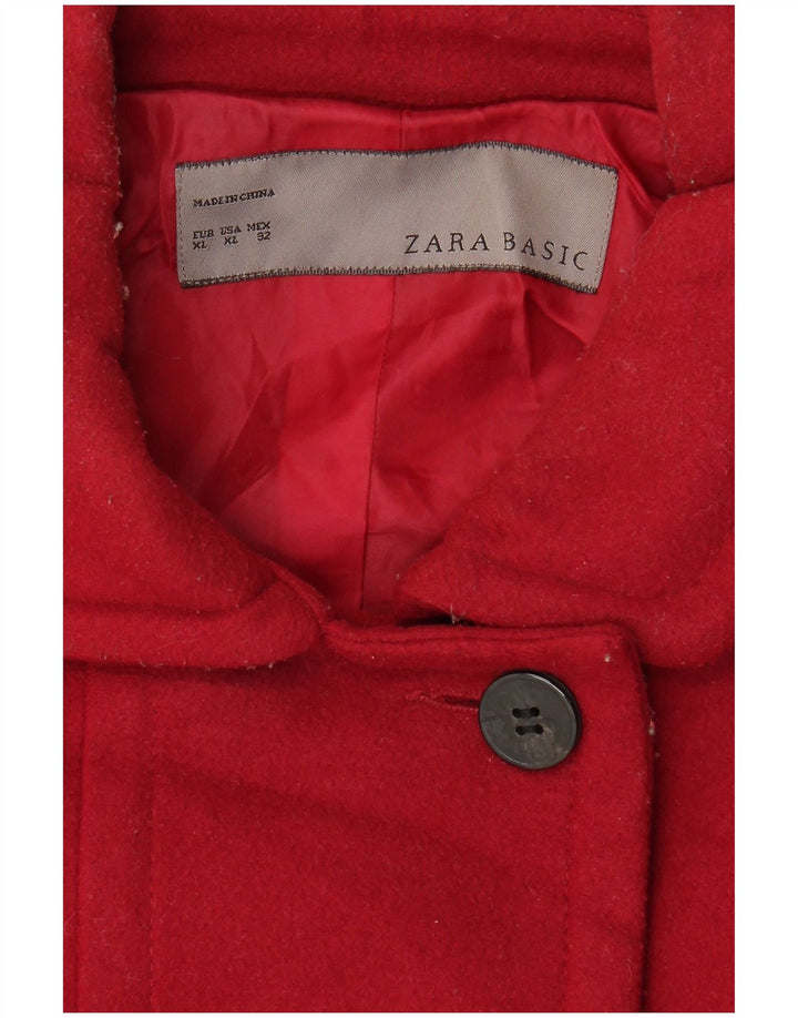 Женское полупальто Zara UK 18 XL, красное