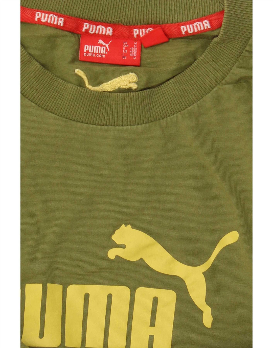 Мужская футболка с рисунком Puma, средний зеленый цвет