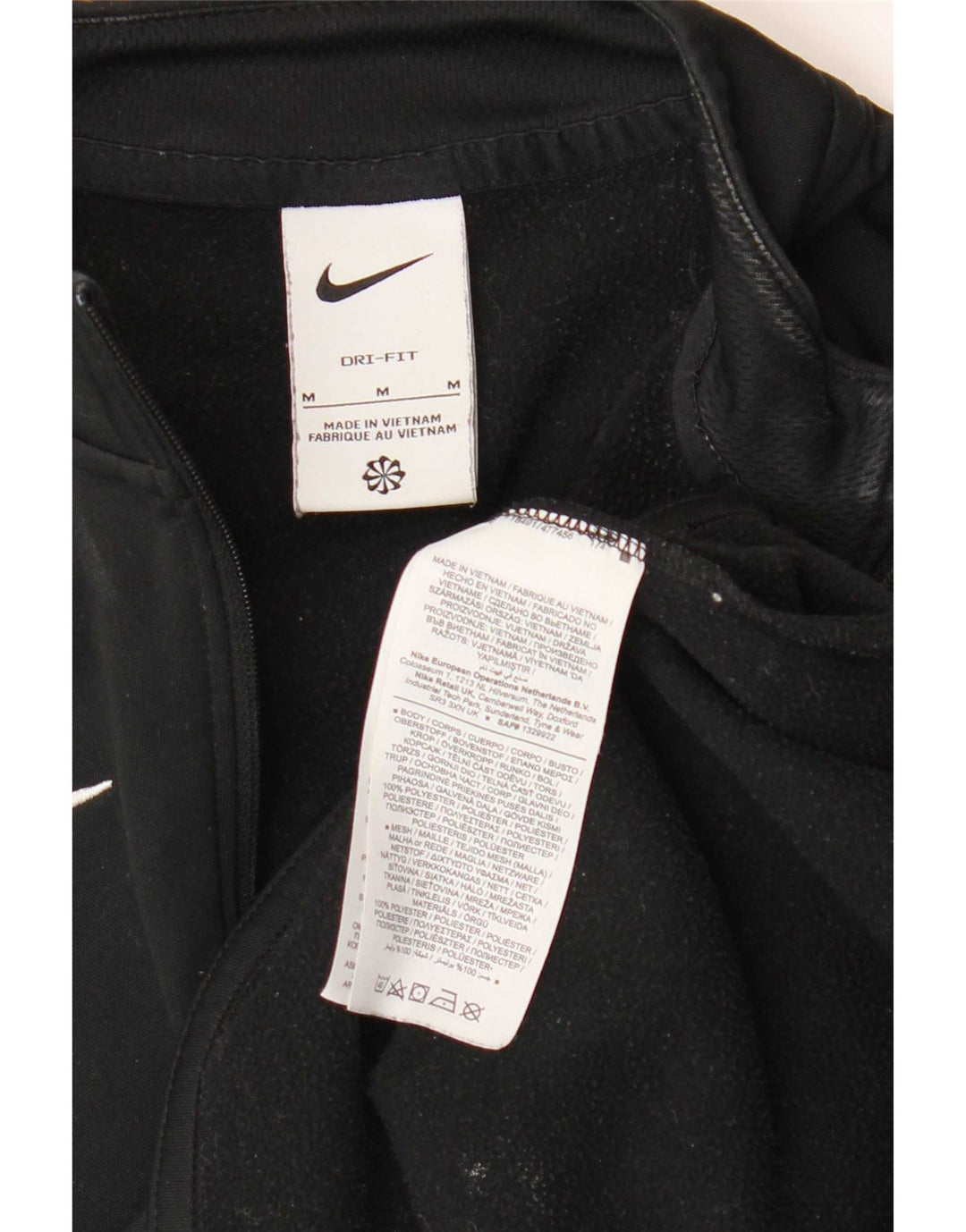 Женский джемпер Nike Dri Fit UK 14, средний черный с цветными блоками