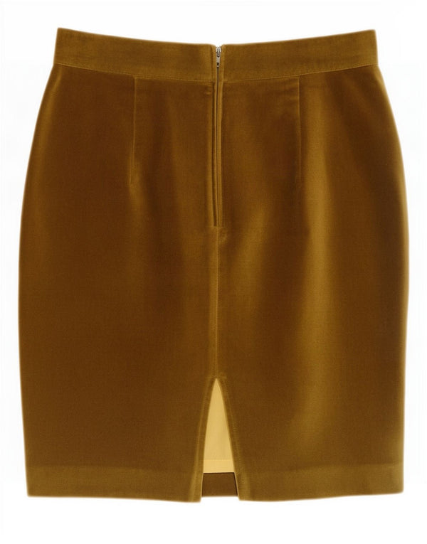 Женская бархатная юбка-карандаш Benetton IT 44 Medium W28 Хаки Хлопок