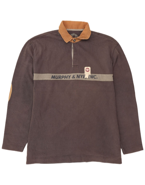 Мужская рубашка-поло для регби с графическим рисунком MURPHY & NYE 2XL, серая с цветными блоками