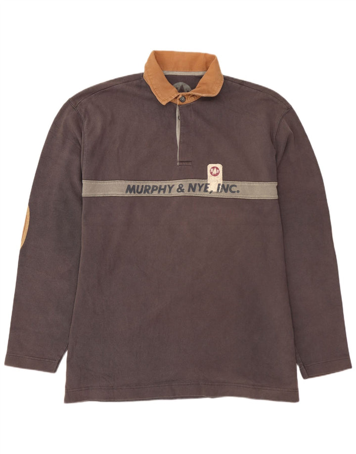 Мужская рубашка-поло для регби с графическим рисунком MURPHY & NYE 2XL, серая с цветными блоками