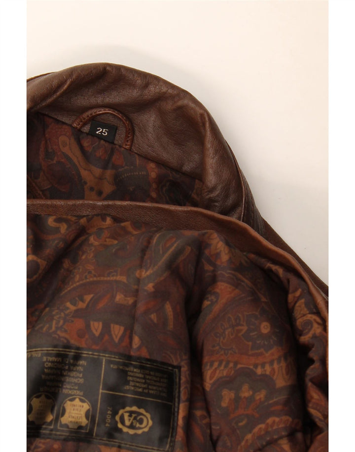 Мужская кожаная ветровка C&A UK 42 XL Коричневая кожа