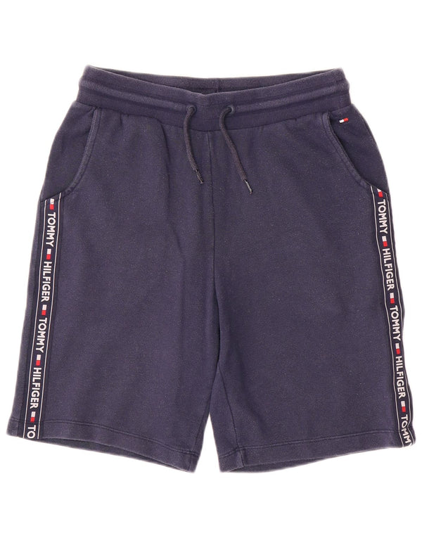 Tommy Hilfiger Мужские спортивные шорты с графическим рисунком, маленькие, темно-синие, хлопковые