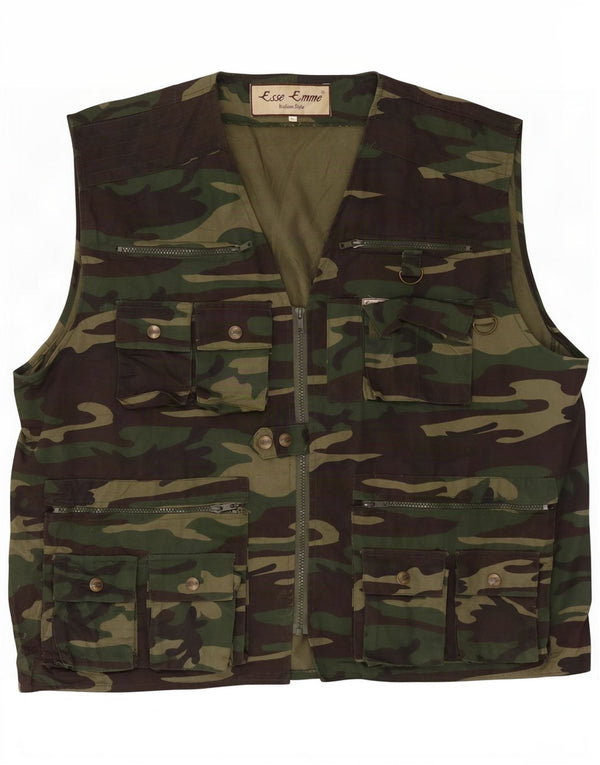 Мужской жилет ESSE EMME UK 42 XL, камуфляжный полиэстер цвета хаки