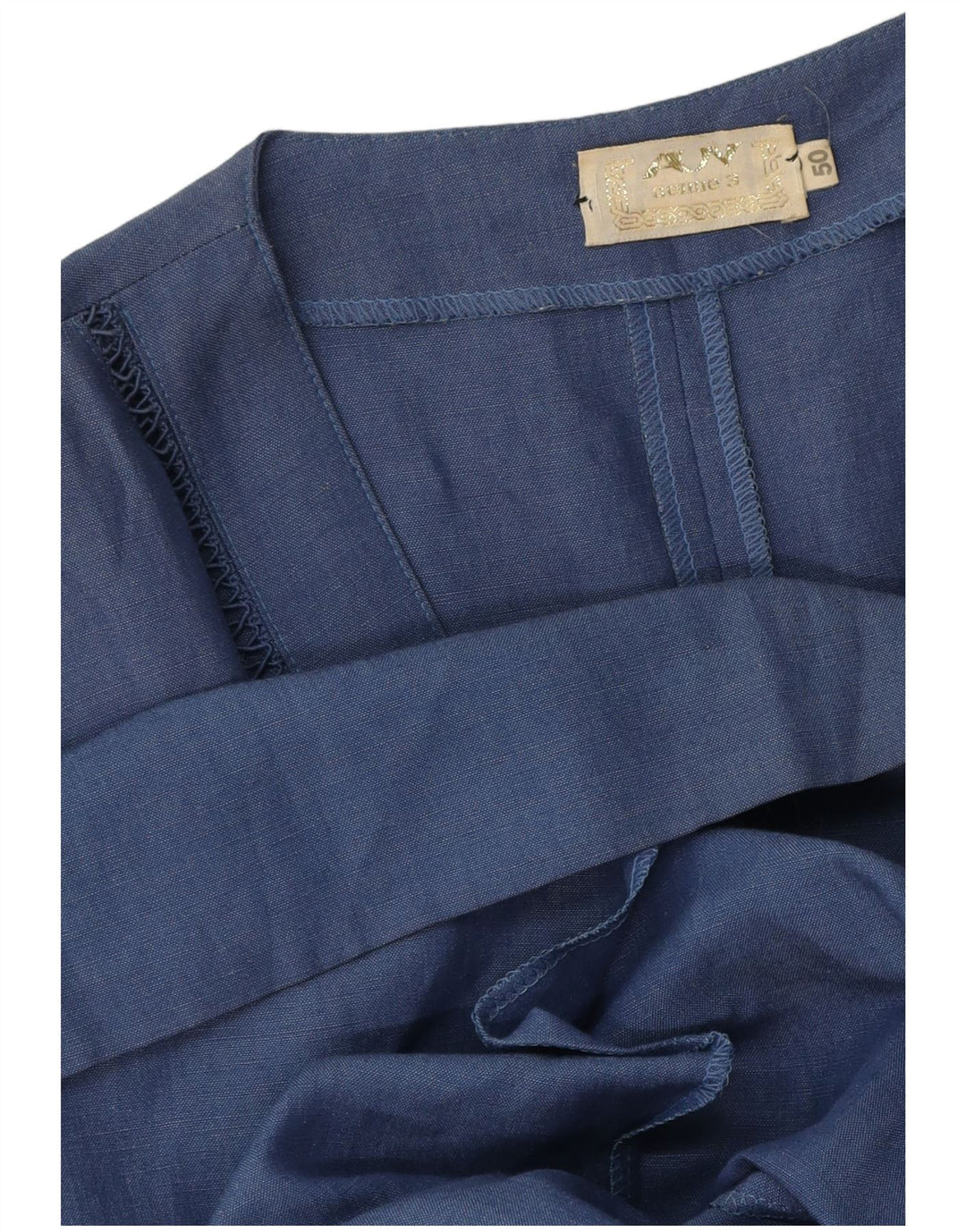 Винтажное женское платье с запахом IT 50 XL синее