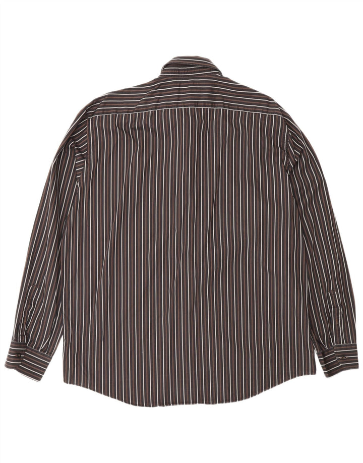 Мужская рубашка Navigare XL в коричневую полоску