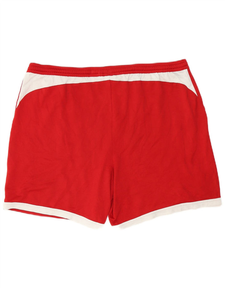 Мужские спортивные шорты Adidas Climalite XL, красный полиэстер с цветными блоками