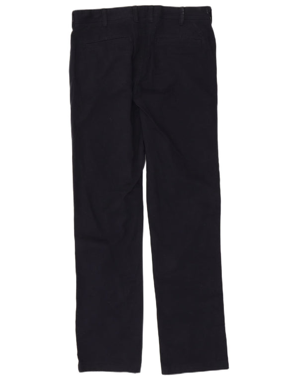 Мужские прямые брюки-чиносы Crew Clothing W34 L33, темно-синие, хлопковые