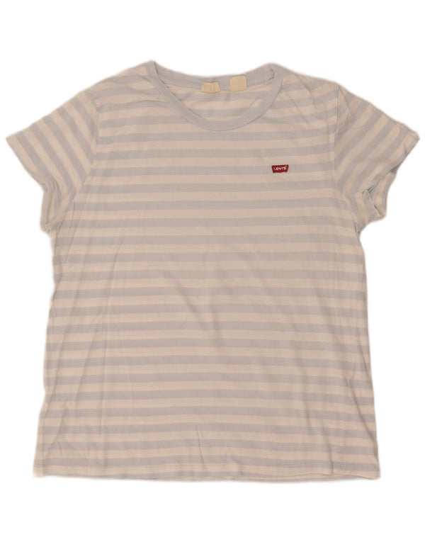 Женская футболка Levi's Top UK 16, большая синяя полоска