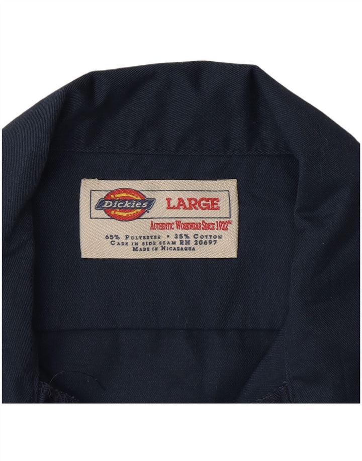 Мужская рубашка с коротким рукавом Dickies, большая темно-синяя, полиэстер
