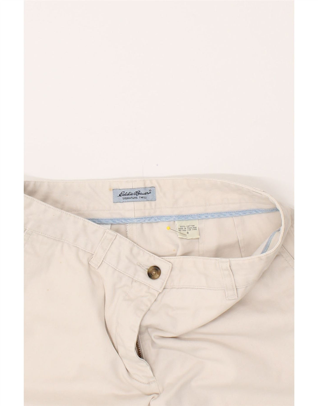 EDDIE BAUER Womens Straight Capri Trousers US 8 Medium W30 L23 White Vintage Eddie Bauer and Second-Hand Eddie Bauer from Messina Hembry 