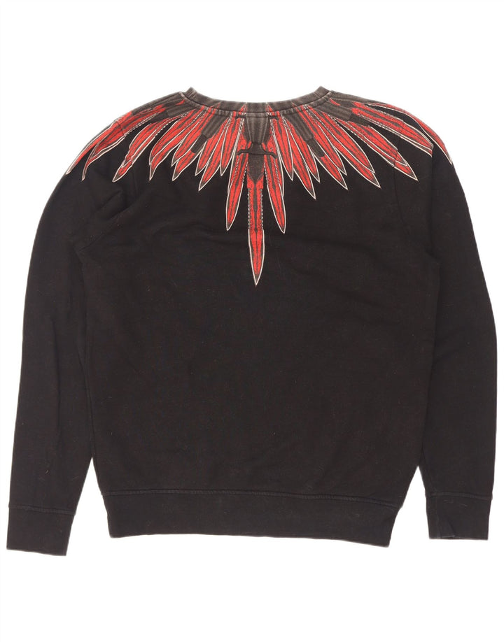Мужской свитшот Marcelo Burlon с абстрактным узором, джемпер XS, черный хлопок