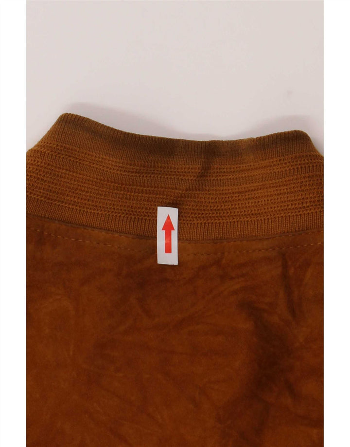 Винтажный мужской замшевый бомбер IT 48 Medium Beige Leather