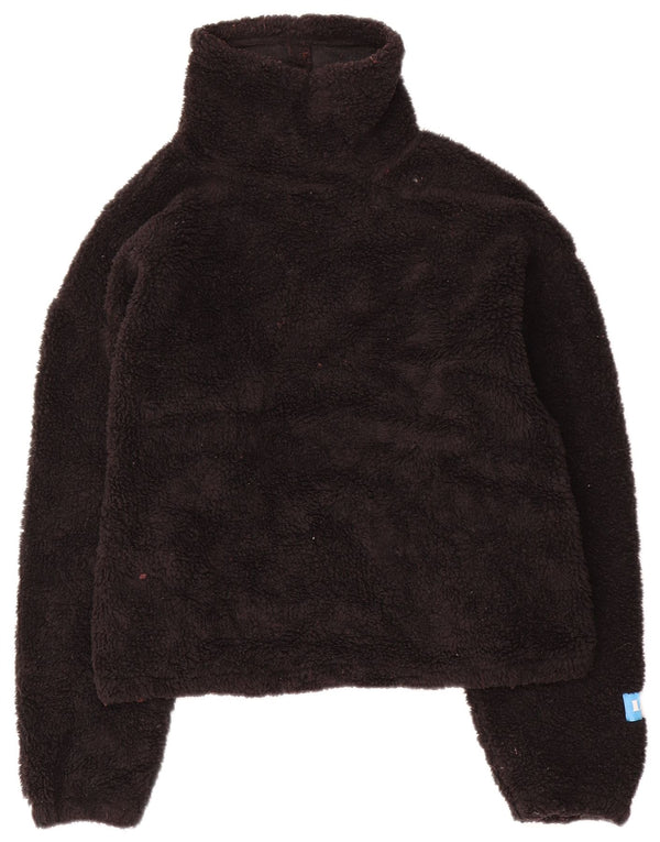 Levi's Womens Oversized Fleece Jumper UK 6 XS Black Polyester