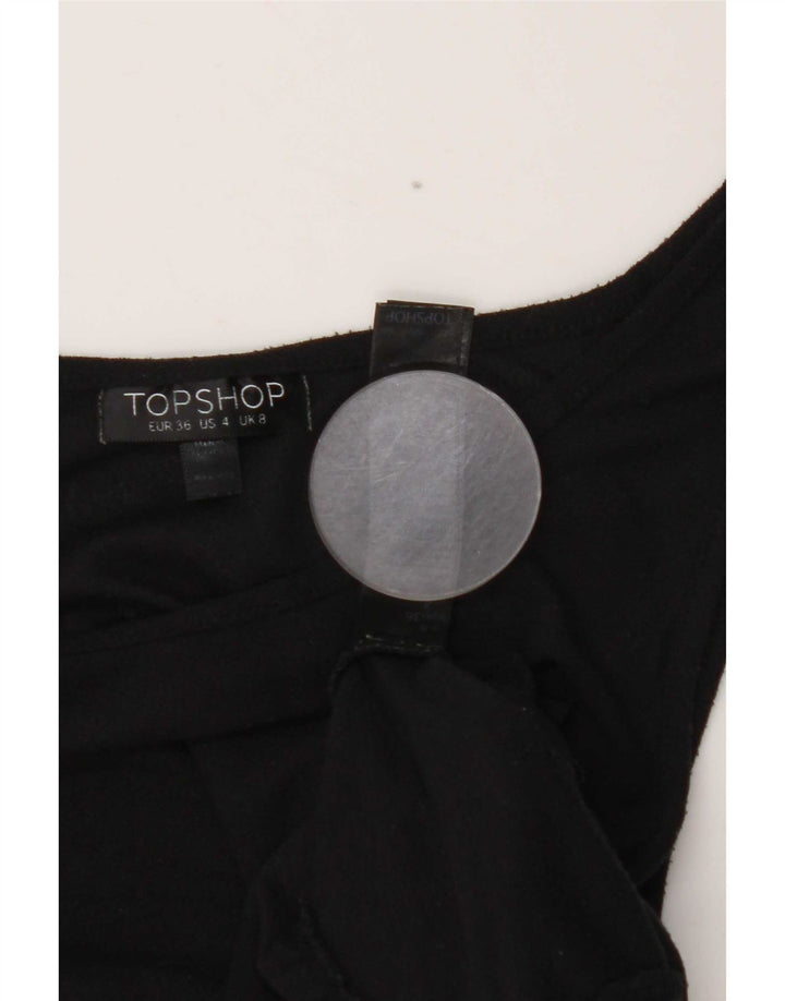 Topshop Женский жилет Top UK 8 Маленький Черный Полиэстер