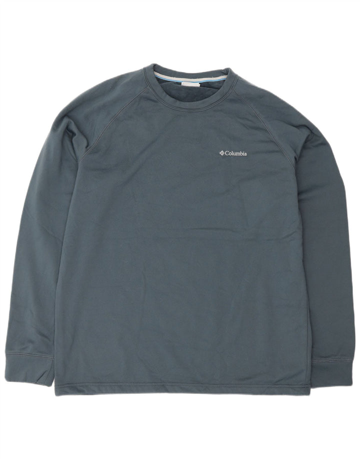 Мужской свитер COLUMBIA, большой темно-синий джемпер из полиэстера