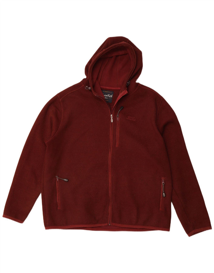 Мужской свитер с капюшоном на молнии WEIRD FISH 3XL темно-бордовый из полиэстера