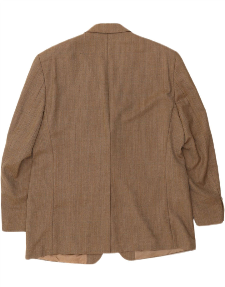 Мужской пиджак на двух пуговицах Ralph Lauren, Великобритания, 44 XL, бежевый, с узором «в елочку», из шерсти