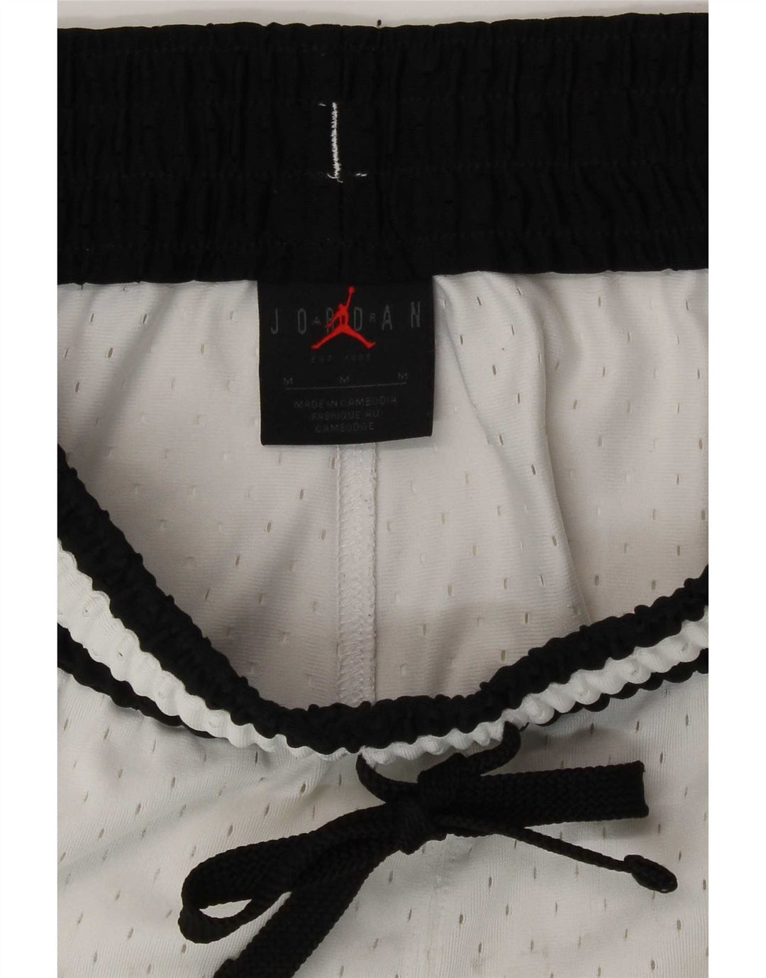 Мужские спортивные шорты Jordan Dri Fit с графическим рисунком, средний белый цвет, полиэстер с цветными блоками