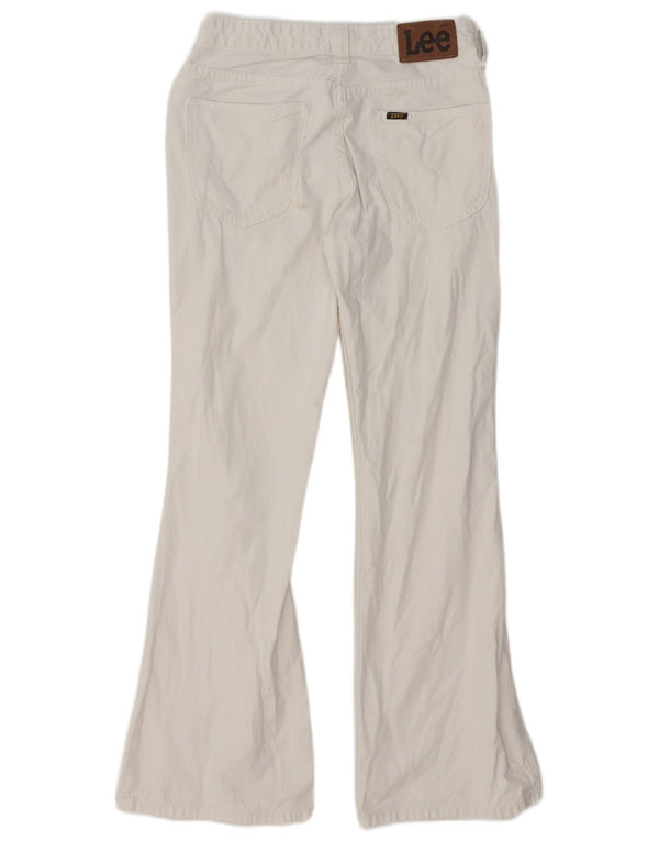 Женские расклешенные джинсы Lee, США 12, большие размеры W31 L29, белый хлопок
