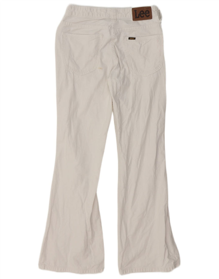 Женские расклешенные джинсы Lee, США 12, большие размеры W31 L29, белый хлопок