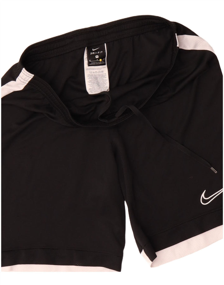 Женские спортивные шорты Nike Dri Fit UK 14, средний черный, полиэстер с цветными блоками