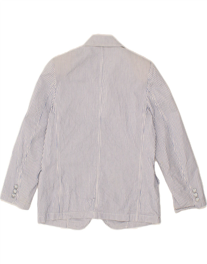 GAI MATTIOLO Boys 2 Button Blazer Jacket 9-10 Years Blue Pinstripe Cotton Vintage Gai Mattiolo and Second-Hand Gai Mattiolo from Messina Hembry 